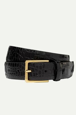 Croc-Effect Leather Belt from Andersons