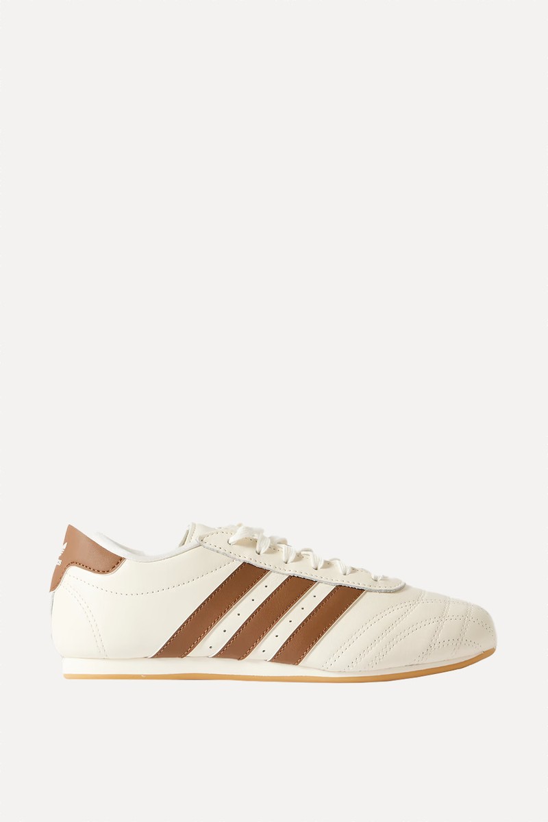 Taekwondo Striped Leather Sneakers from Adidas