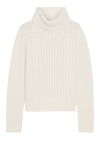 Billie Cable-Knit Cashmere Turtleneck Sweater from Iris & Ink