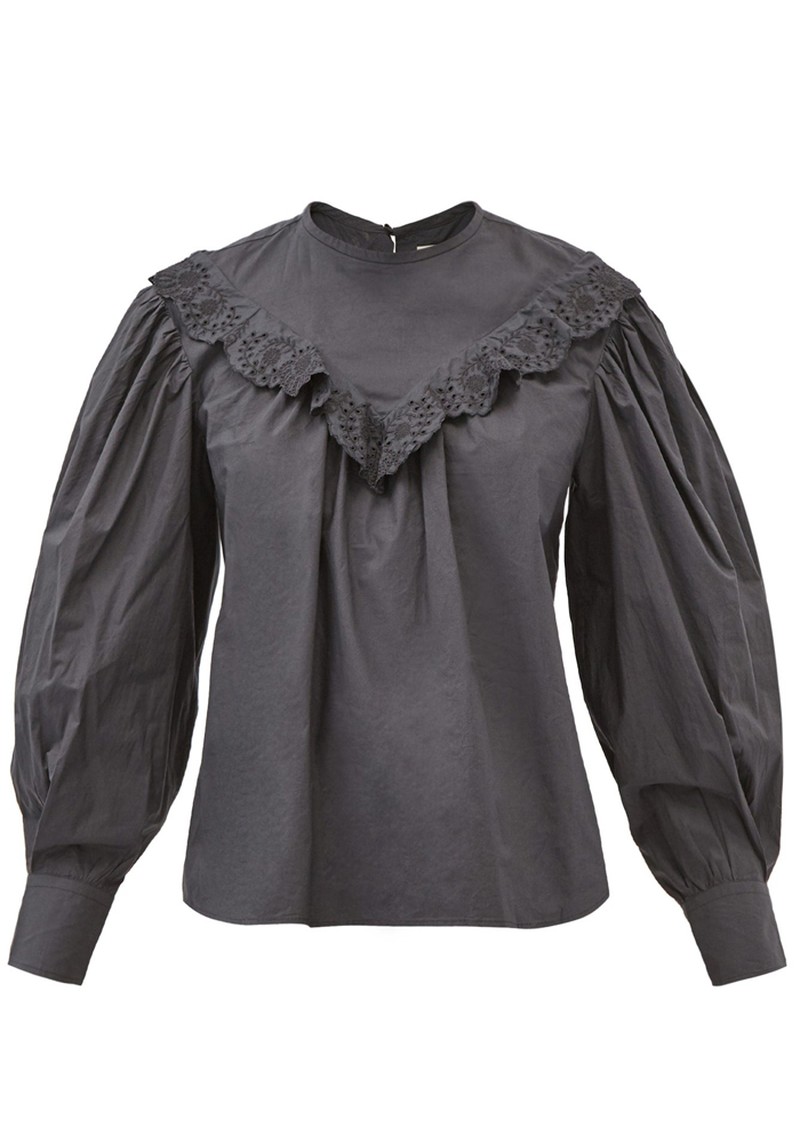 Ounissa Lace-Trimmed Yoke