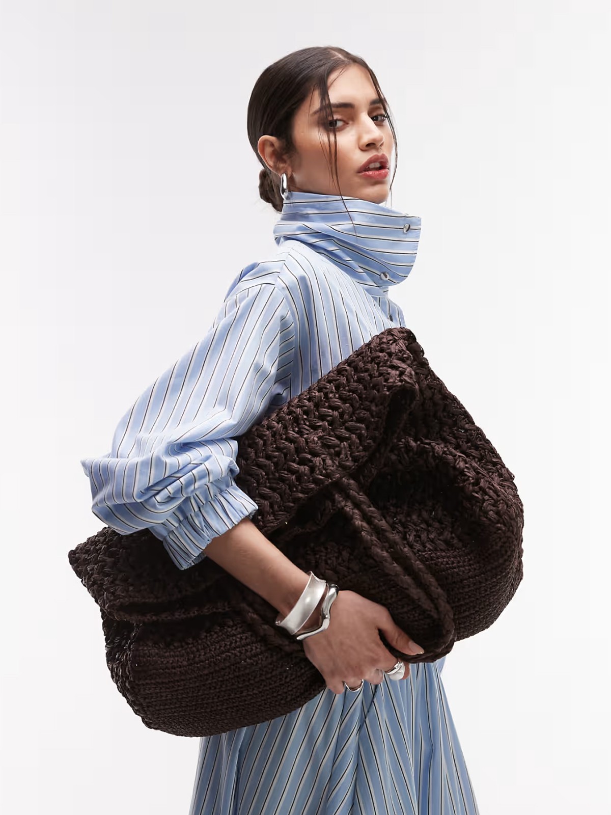 Premium Jumbo Raffia Tote Bag from mango