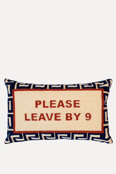 Please Leave By Nine Pillow   from The Pillow Drop