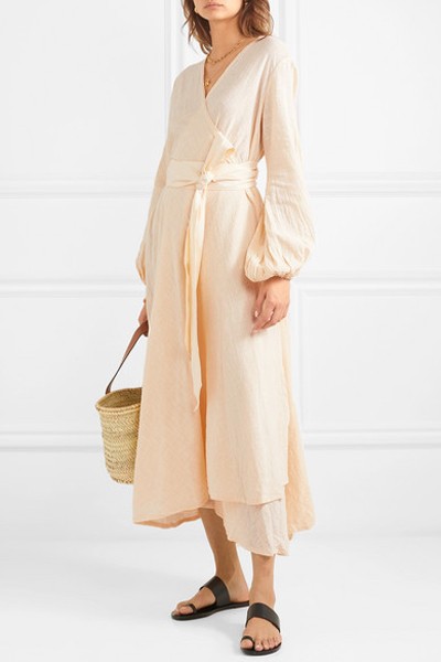 Gaia Cotton-Gauze Wrap Maxi Dress from Kalita