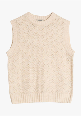 Diamond Pattern Knitted Tank Top from Albaray