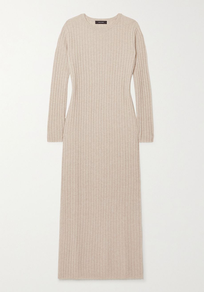 Rita Ribbed Cashmere Midi Dress from Lisa Yang