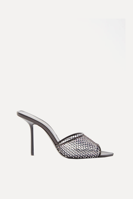 Luz 95 Crystal-Embellished Mules from Saint Laurent 