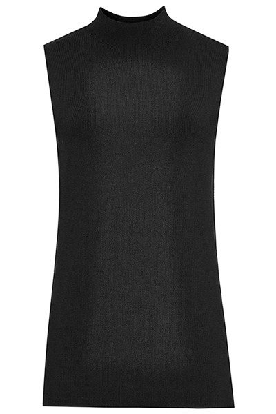 Sleeveless Knitted Top - Black from Reiss