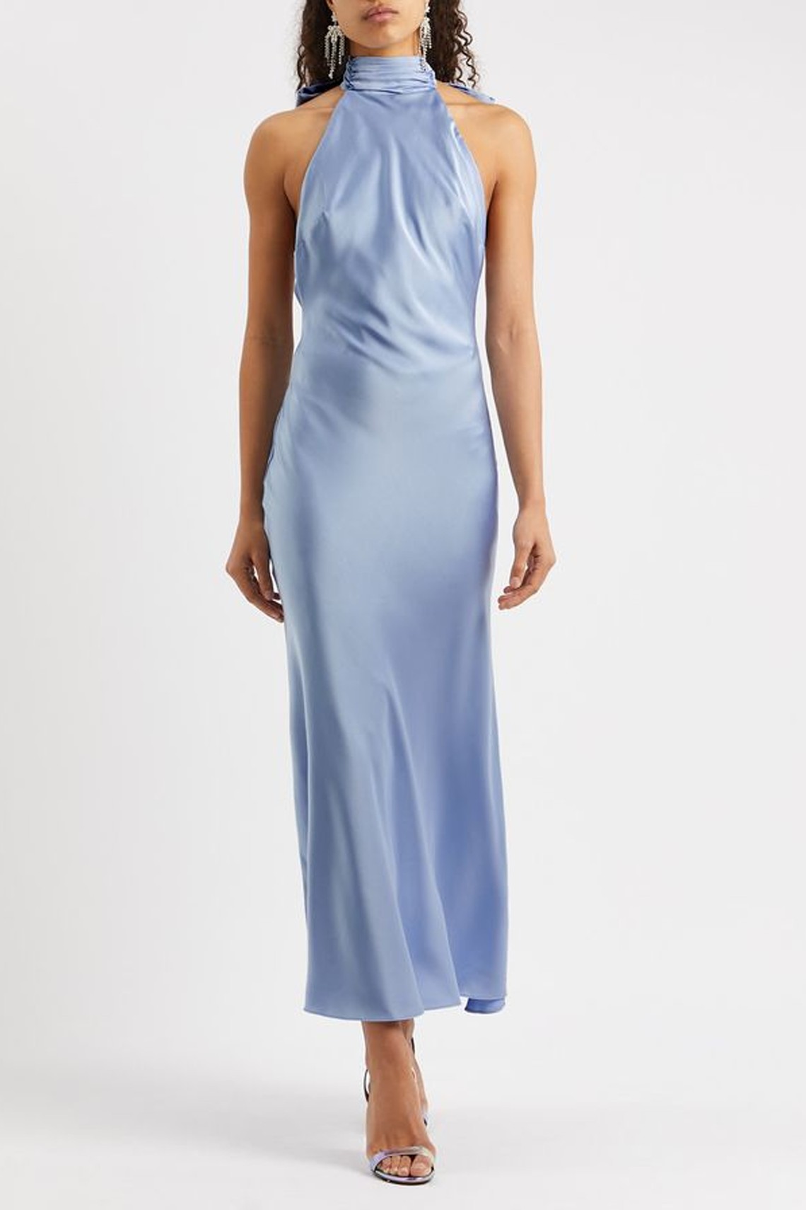 Evianna Bow-Embellished Satin Maxi Dress  from Misha 