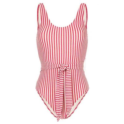 Poolside Striped Swimsuit