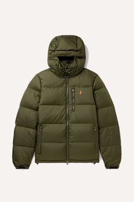 Logo-Embroidered Quilted Recycled-Ripstop Hooded Down Jacket from Polo Ralph Lauren