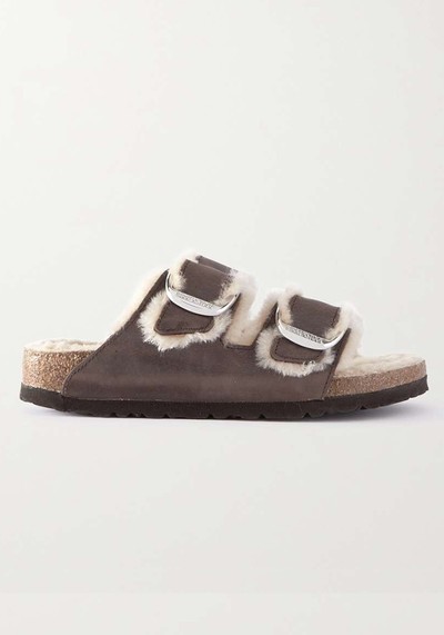 Arizona Shearling-Lined Suede Sandals