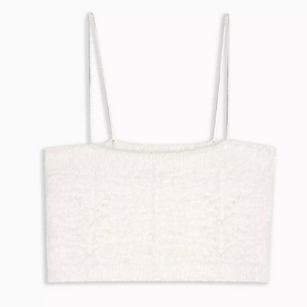 Ivory Fluffy Bralet