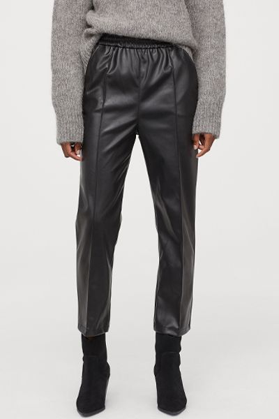 Imitation Leather Trousers from H&M