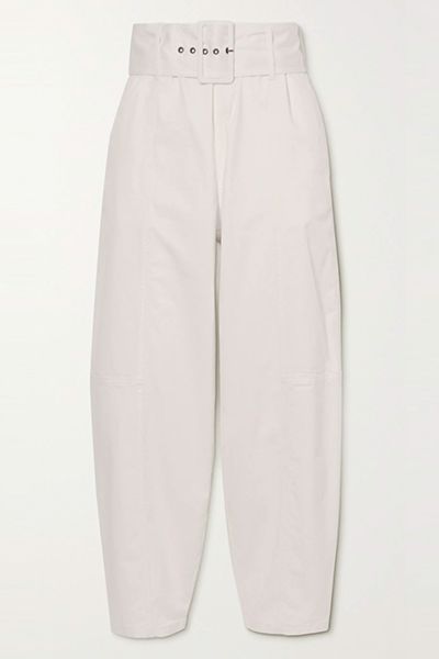 Belted Stretch-Cotton Twill Tapered Pants from See By Chloé