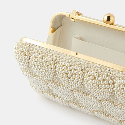 Pearly Heart Hardcase Clutch Bag from Accessorize