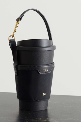 Leather-Trimmed Recycled Nylon Cup Holder & Travel Mug  from Anya Hindmarch 