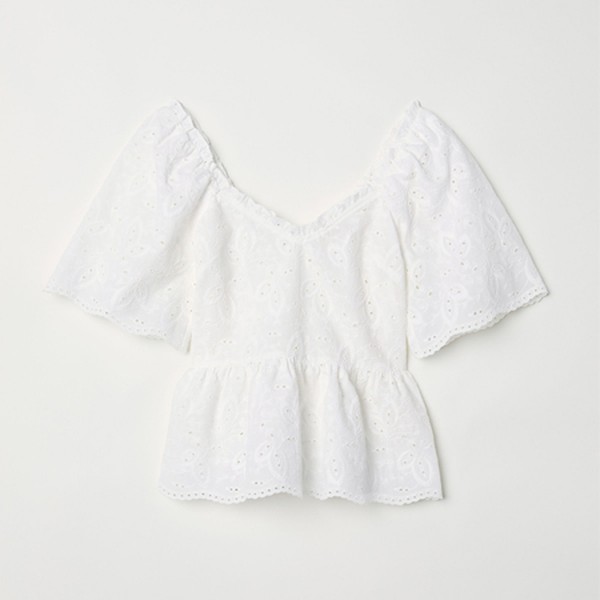 Embroidered Cotton Top from H&M