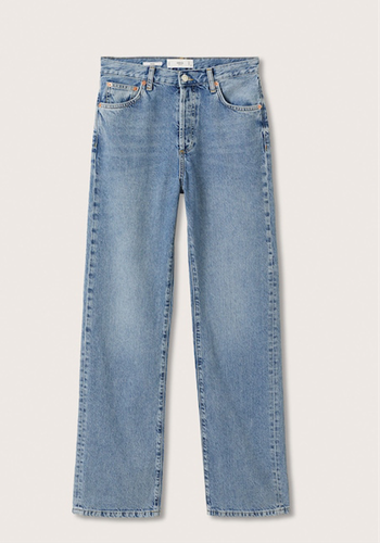 High Waist Straight Jeans from Mango