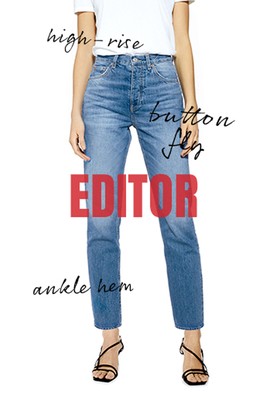 Topshop Tall Editor jean in mid blue