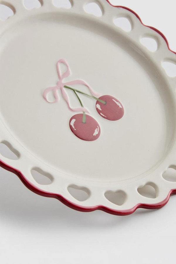 Heart & Cherry Cutout Side Plate from Primark