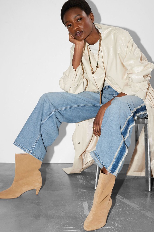 Wide-Shaft Ankle Boots