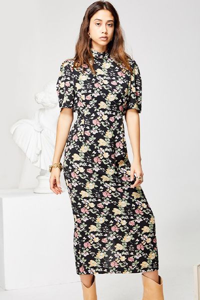 Flora Form Column Midi Dress