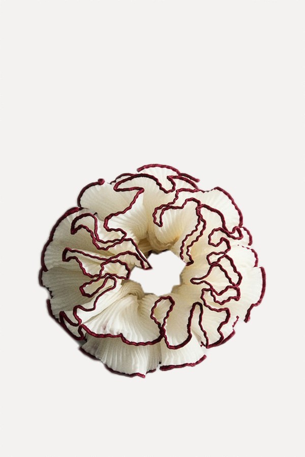 Flower Scrunchie With Contrasting Trim from MANGO