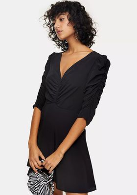 Ruched Front Mini Dress