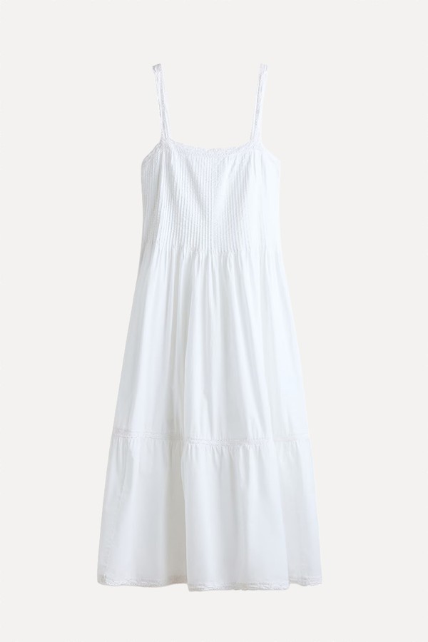 Lace-Trimmed Flared-Skirt Dress from H&M