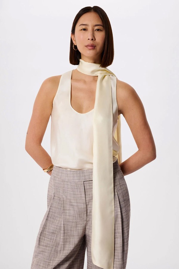 Silk Scarf Vest Top