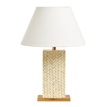 Haddee Bone Weave Table Lamp from OKA