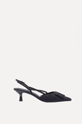 Kitten Heeled Court Shoes   from River Island