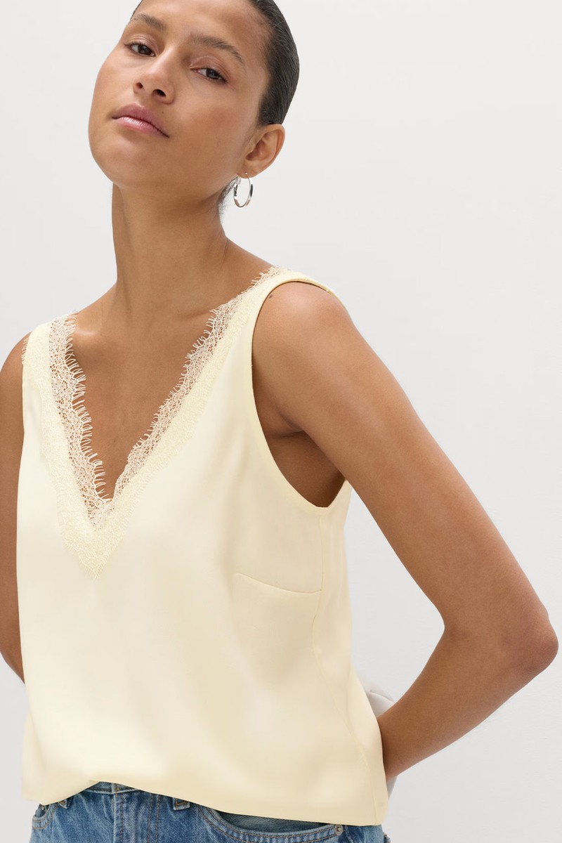 Lace Insert Cami Top