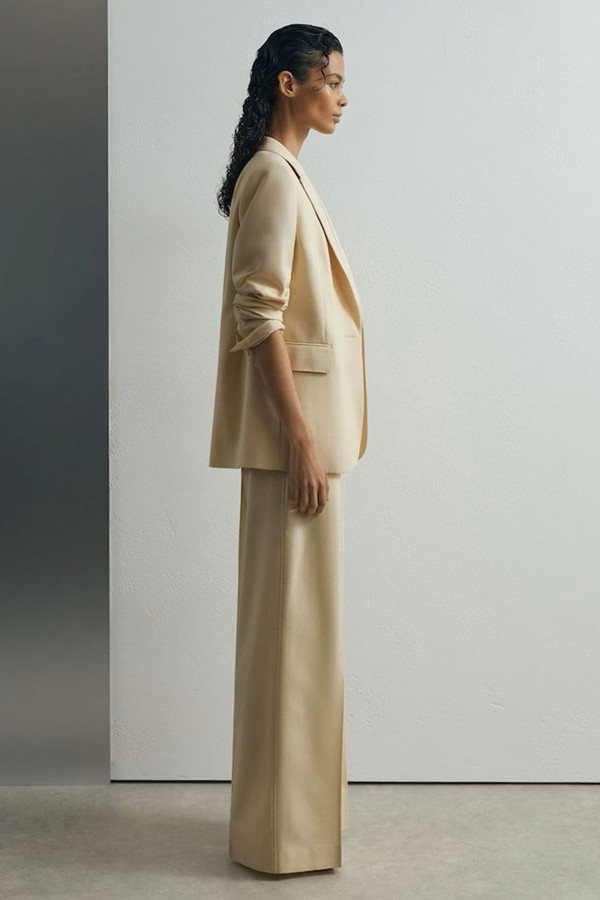 Anya Silk-Wool Wide-Leg Suit Trousers from Reiss