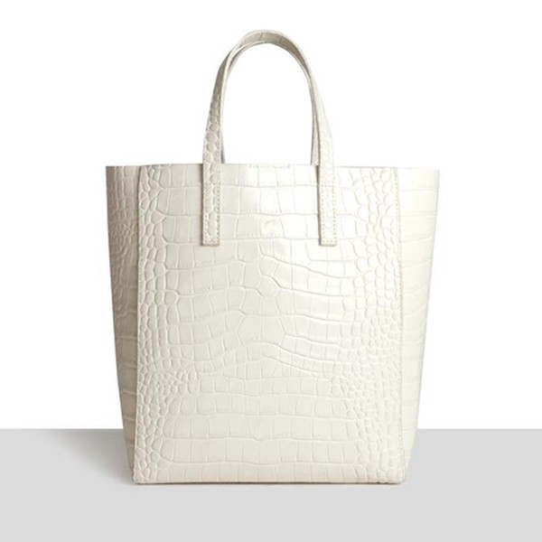 Seoul Shopper in Cream Croc from Azurina