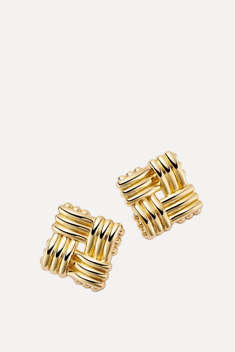 Polly Oversized Lattice Stud Earrings from Daisy London