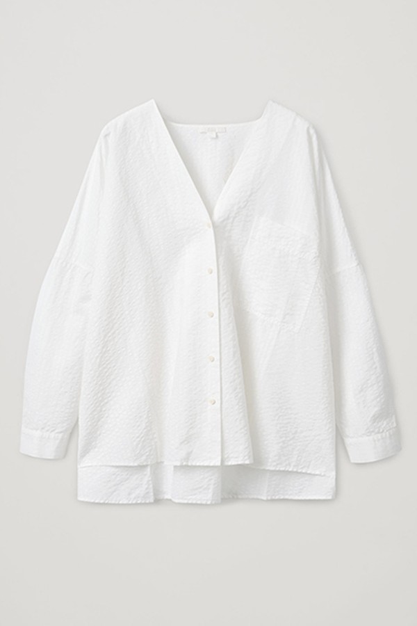 Cotton-Linen V-Neck Shirt from COS