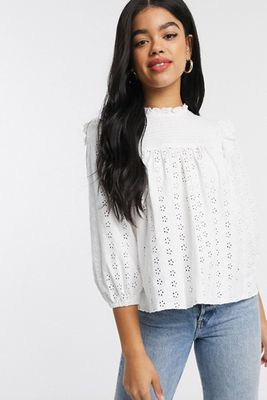 Swing Broderie Top from Asos Design