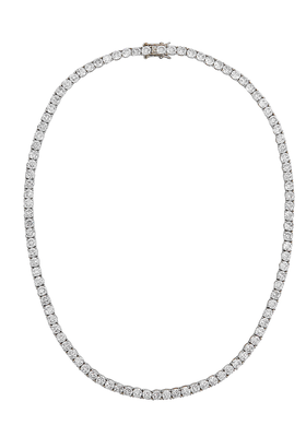 Grace Embellished Silver-Tone Necklace from Fallon