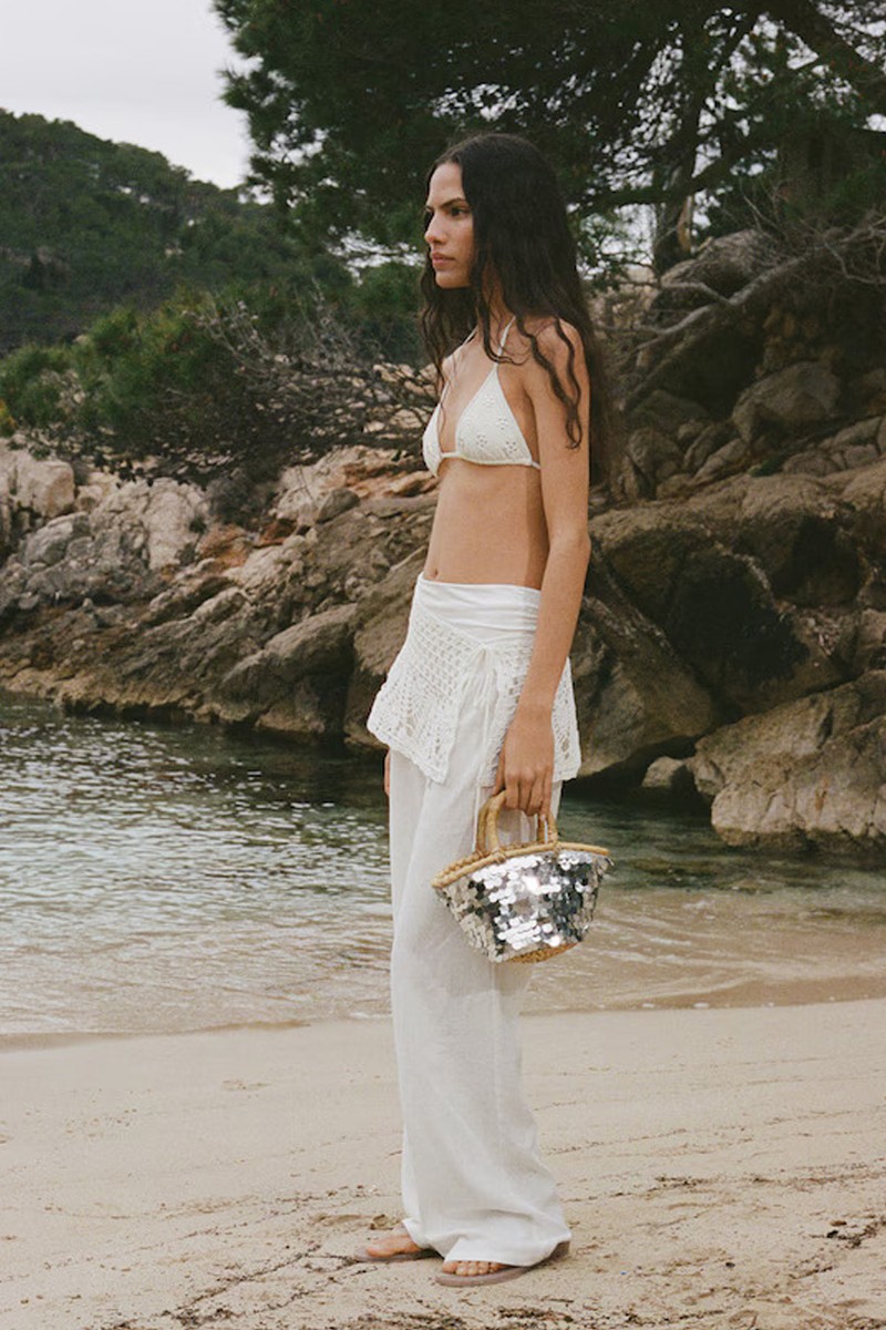 Sequined Mini-Basket from Mango