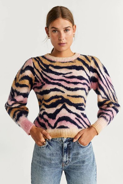 Animal Print Sweater from Mango