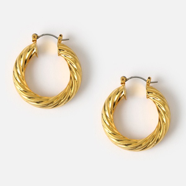 Chunky Twist Hoop Earrings from Orelia