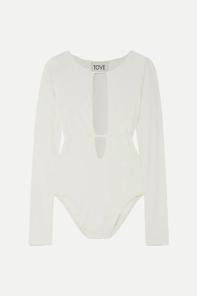 Jennifer Cutout Stretch-Crepe Bodysuit from Tove