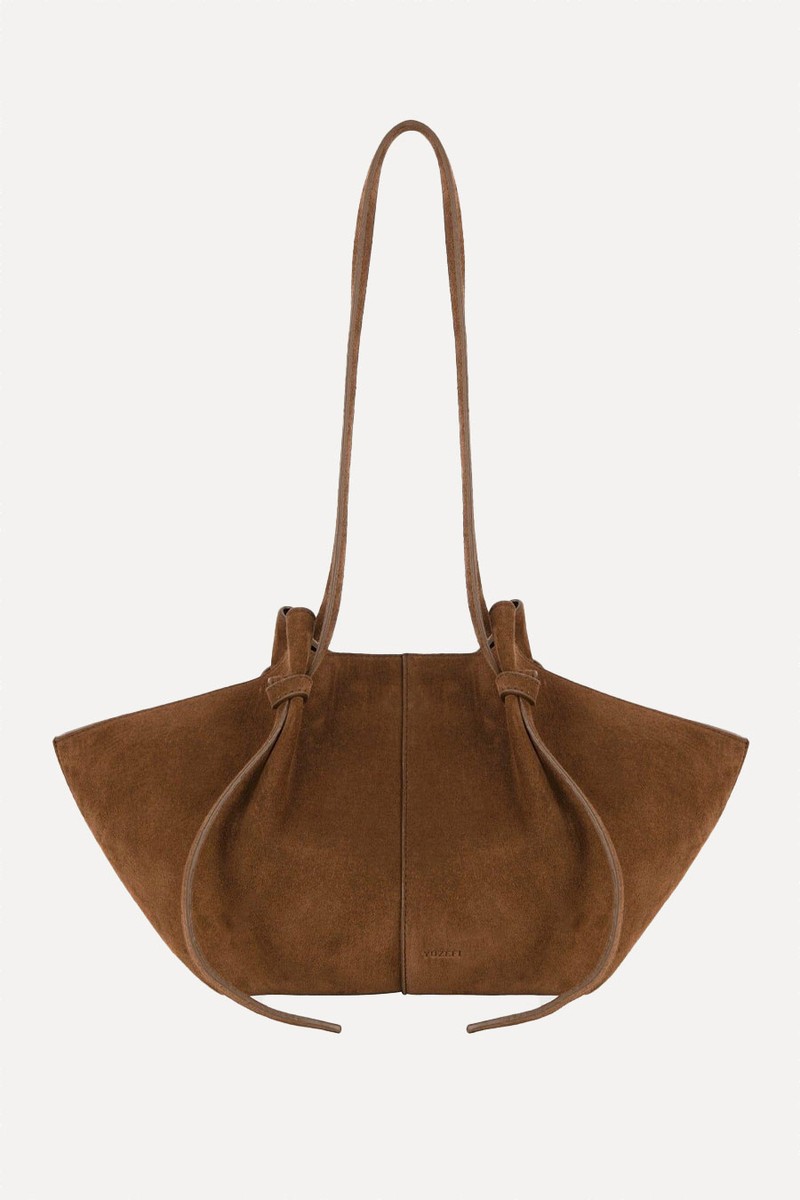 Mochi Cognac Suede Bag from Yuzefi