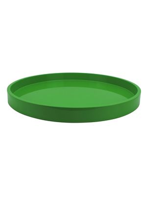 Leaf Green Round Medium Lacquered Tray