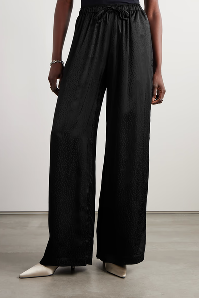 Satin-Jacquard Wide-Leg Pants from AZ Factory x Lutz Huelle