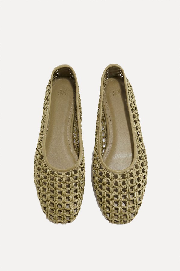 Straw Ballet Flats