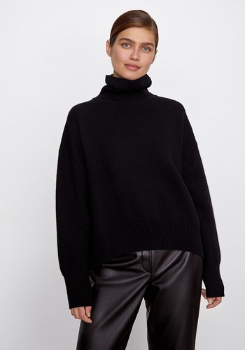 Oversized Wool Blend Turtleneck Jumper from 12 Storeez