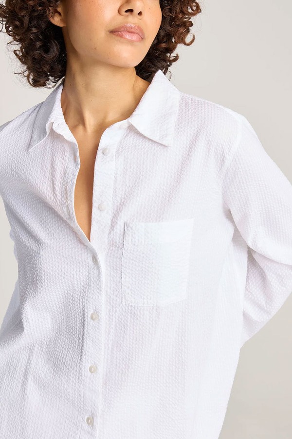 Organic Cotton Seersucker Boxy Nightshirt from Nudea