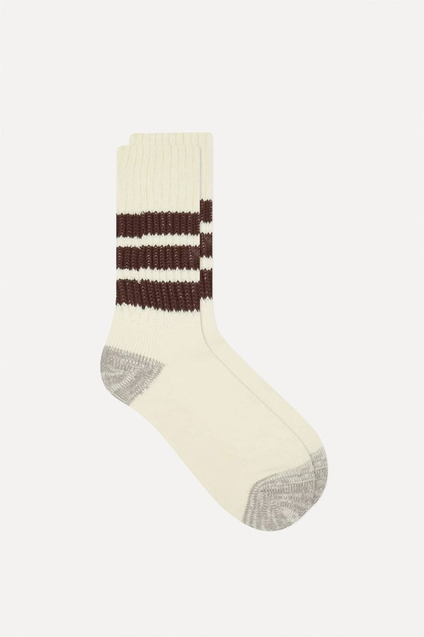 Coarse Ribbed Old School Crew Socks from Rototo